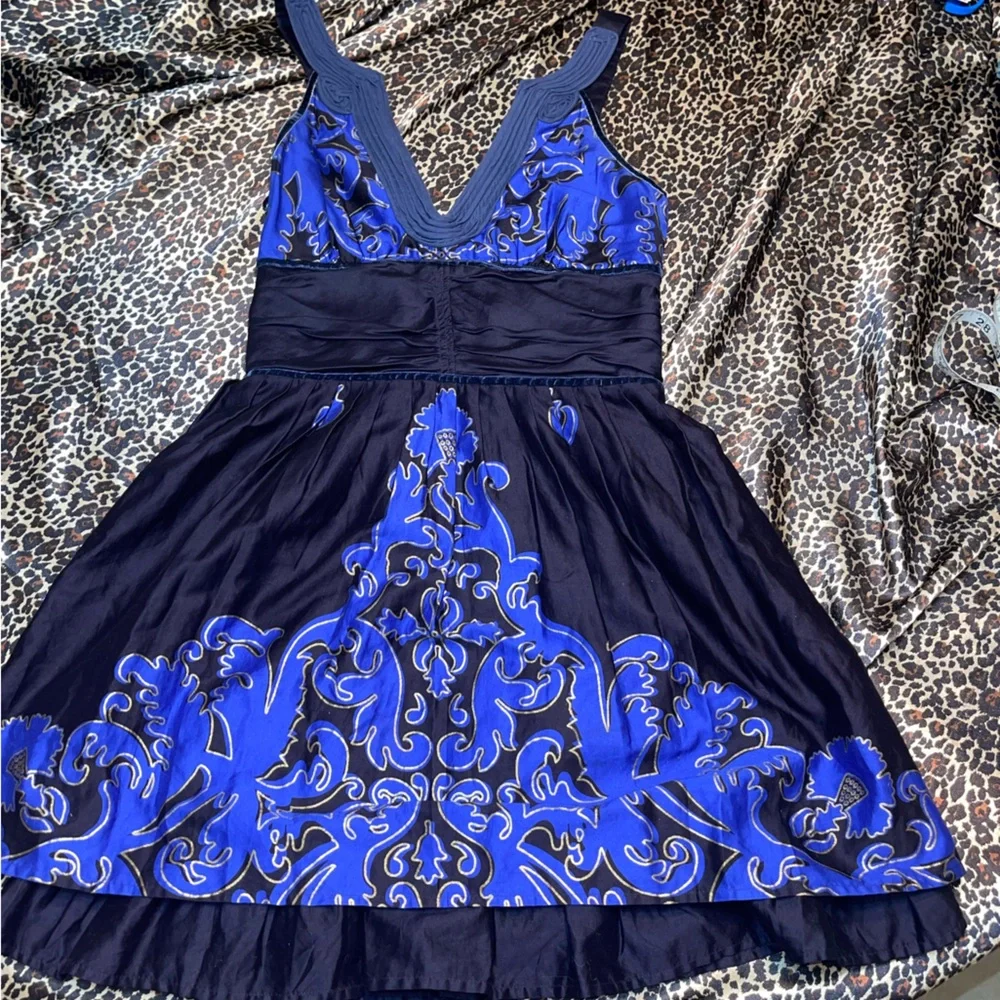 Free People Victorious Twee Retro Mini Dress